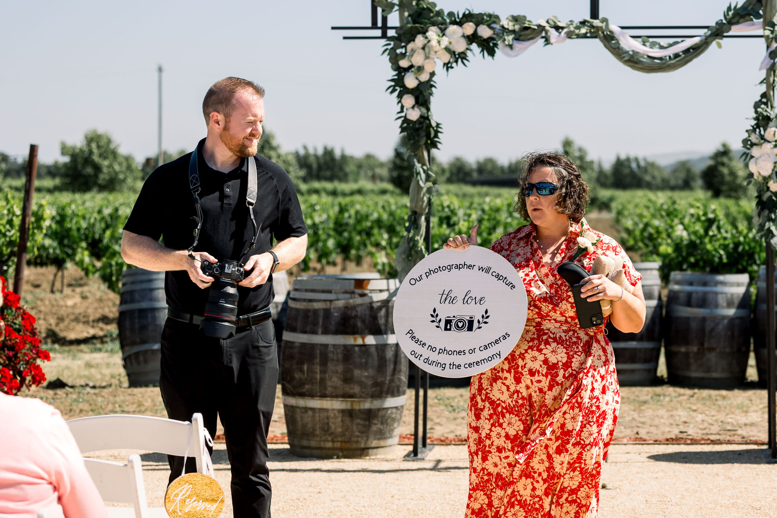 Candid moment during a wedding ceremony in central Pennsylvania